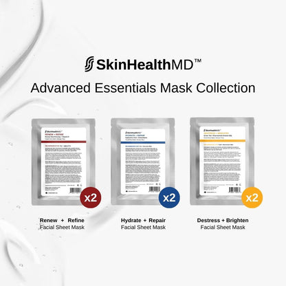 SkinHealthMD Hydrate + Repair Facial Sheet Mask | Hyaluronic Acid + Antioxidants - SkinHealthMD Advanced Skincare