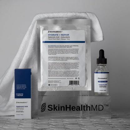 SkinHealthMD Hydrate + Repair Facial Sheet Mask | Hyaluronic Acid + Antioxidants - SkinHealthMD Advanced Skincare