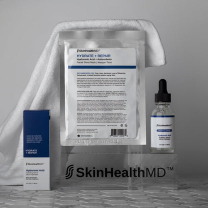 SkinHealthMD Hydrate + Repair Facial Sheet Mask | Hyaluronic Acid + Antioxidants