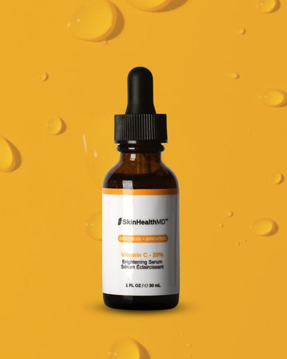 SkinHealthMD Vitamin C 20% Brightening Serum | Destress + Brighten Series (1 oz/30ml) - SkinHealthMD Advanced Skincare