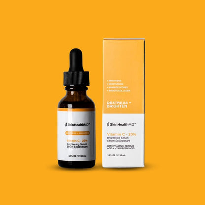 SkinHealthMD Vitamin C 20% Brightening Serum | Destress + Brighten Series (1 oz/30ml) - SkinHealthMD Advanced Skincare